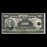 Canada, Banque du Canada, 1,000 dollars <br /> 1935
