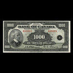 Canada, Banque du Canada, 1,000 dollars <br /> 1935