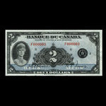 Canada, Banque du Canada, 2 dollars <br /> 1935