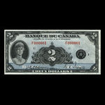 Canada, Banque du Canada, 2 dollars <br /> 1935
