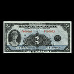 Canada, Banque du Canada, 2 dollars <br /> 1935