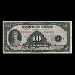 Canada, Banque du Canada, 10 dollars <br /> 1935