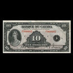 Canada, Banque du Canada, 10 dollars <br /> 1935