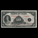 Canada, Banque du Canada, 10 dollars <br /> 1935