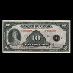 Canada, Banque du Canada, 10 dollars <br /> 1935