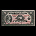 Canada, Banque du Canada, 20 dollars <br /> 1935