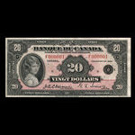 Canada, Banque du Canada, 20 dollars <br /> 1935