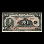 Canada, Banque du Canada, 50 dollars <br /> 1935
