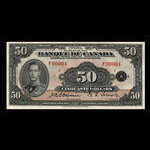 Canada, Banque du Canada, 50 dollars <br /> 1935