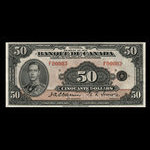 Canada, Banque du Canada, 50 dollars <br /> 1935