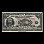Canada, Banque du Canada, 100 dollars <br /> 1935