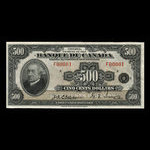 Canada, Banque du Canada, 500 dollars <br /> 1935