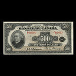 Canada, Banque du Canada, 500 dollars <br /> 1935