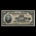 Canada, Banque du Canada, 500 dollars <br /> 1935
