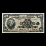 Canada, Banque du Canada, 500 dollars <br /> 1935