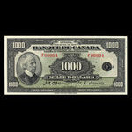 Canada, Banque du Canada, 1,000 dollars <br /> 1935