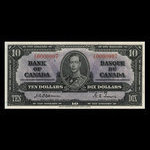 Canada, Banque du Canada, 10 dollars <br /> 2 janvier 1937