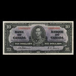 Canada, Banque du Canada, 10 dollars <br /> 2 janvier 1937