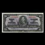 Canada, Banque du Canada, 10 dollars <br /> 2 janvier 1937