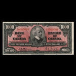 Canada, Banque du Canada, 1,000 dollars <br /> 2 janvier 1937