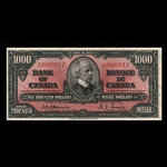 Canada, Banque du Canada, 1,000 dollars <br /> 2 janvier 1937
