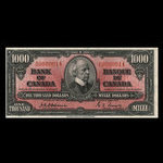 Canada, Banque du Canada, 1,000 dollars <br /> 2 janvier 1937