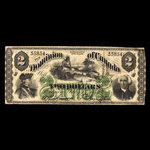 Canada, Dominion du Canada, 2 dollars <br /> 1 juillet 1870