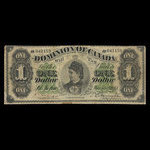 Canada, Dominion du Canada, 1 dollar <br /> 1 juin 1878