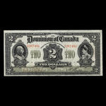 Canada, Dominion du Canada, 2 dollars <br /> 2 janvier 1914