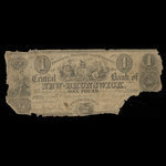 Canada, Central Bank of New Brunswick, 1 livre(anglaise) <br /> 1 mai 1847