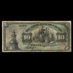 Canada, Home Bank of Canada, 10 dollars <br /> 1 mars 1904