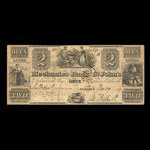 Canada, Mechanics Bank of St. John's, 2 piastres <br /> 29 novembre 1837