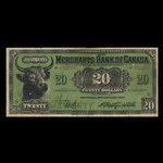 Canada, Merchants Bank of Canada (The), 20 dollars <br /> 3 janvier 1917