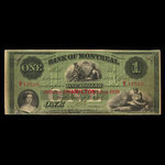 Canada, Banque de Montréal, 1 dollar <br /> 3 janvier 1859