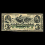 Canada, Bank of Prince Edward Island, 20 dollars <br /> 1 janvier 1872