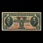 Canada, Banque Provinciale du Canada, 5 dollars <br /> 2 janvier 1913