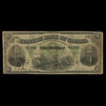Canada, Western Bank of Canada, 5 dollars <br /> 2 octobre 1882