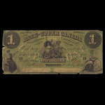 Canada, Bank of Upper Canada (York), 1 dollar <br /> 1 juillet 1859