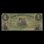 Canada, Bank of Upper Canada (York), 1 dollar <br /> 1 janvier 1861