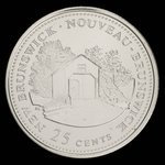 Canada, Élisabeth II, 25 cents <br /> 9 janvier 1992