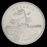Canada, Élisabeth II, 25 cents <br /> 6 août 1992