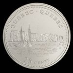 Canada, Élisabeth II, 25 cents <br /> 1 octobre 1992
