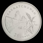 Canada, Élisabeth II, 25 cents <br /> 5 novembre 1992