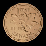Canada, Élisabeth II, 1 cent <br /> 1992