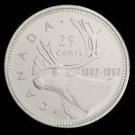 Canada, Élisabeth II, 25 cents <br /> 1992