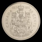 Canada, Élisabeth II, 50 cents <br /> 1992