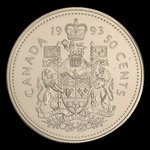 Canada, Élisabeth II, 50 cents <br /> 1993