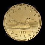 Canada, Élisabeth II, 1 dollar <br /> 1993