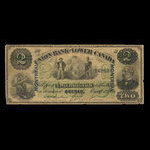 Canada, Union Bank of Lower Canada, 2 dollars <br /> 1 mars 1866