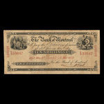 Canada, Banque de Montréal, 2 dollars <br /> 5 mars 1852